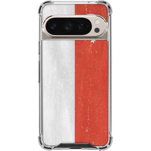 Singapore Flag Distressed Pixel 9/9 Pro Clear Case